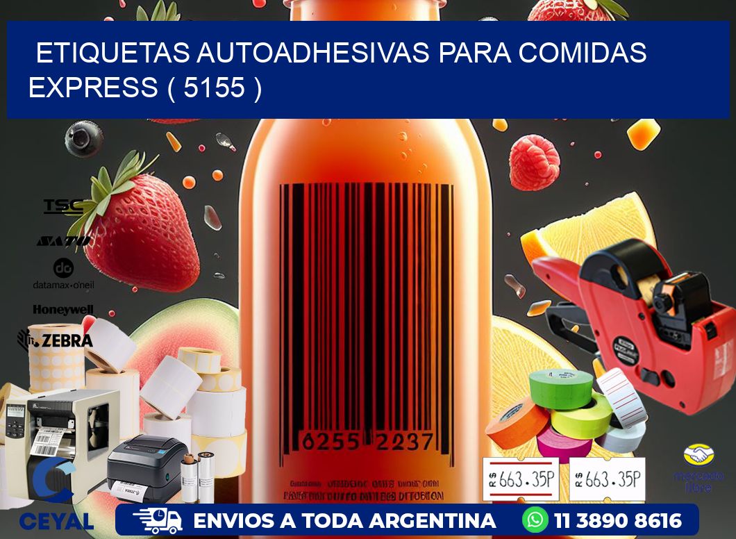 ETIQUETAS AUTOADHESIVAS PARA COMIDAS EXPRESS ( 5155 )