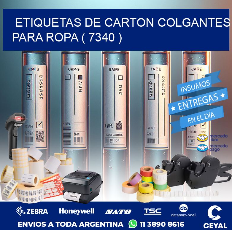 ETIQUETAS DE CARTON COLGANTES PARA ROPA ( 7340 )