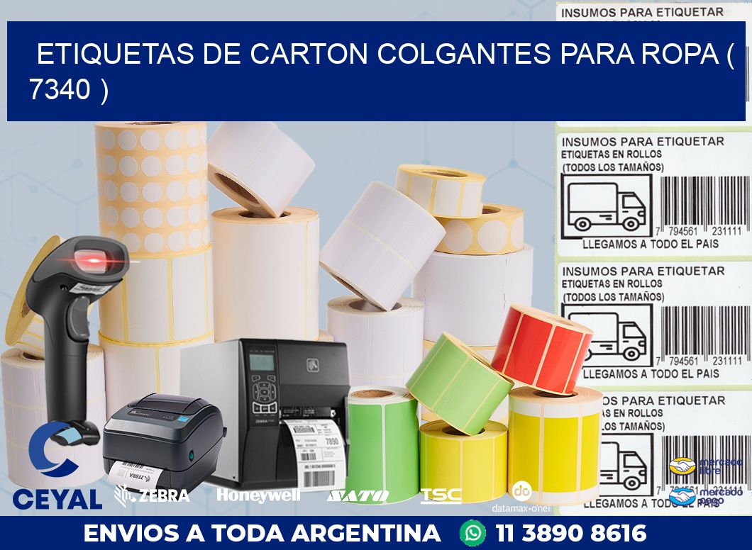 ETIQUETAS DE CARTON COLGANTES PARA ROPA ( 7340 )