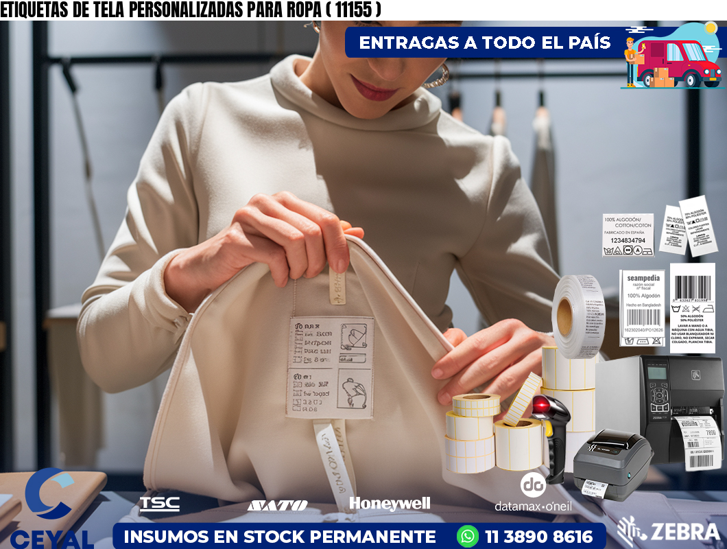 ETIQUETAS DE TELA PERSONALIZADAS PARA ROPA ( 11155 )
