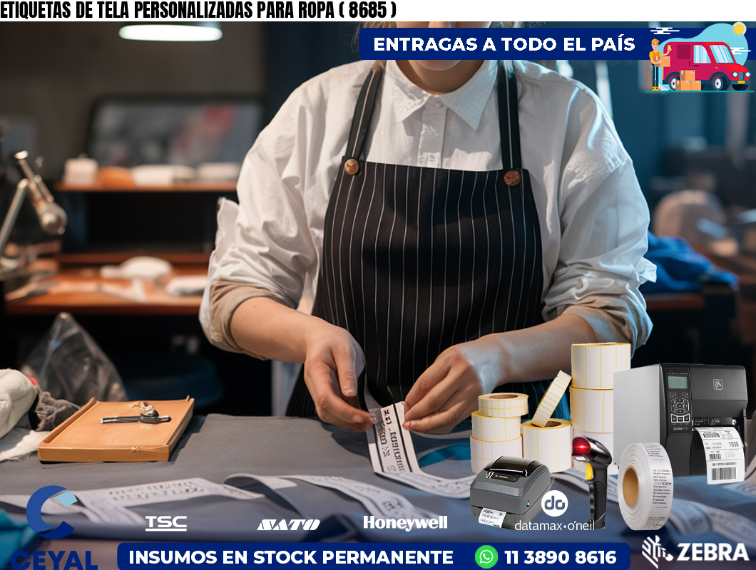 ETIQUETAS DE TELA PERSONALIZADAS PARA ROPA ( 8685 )