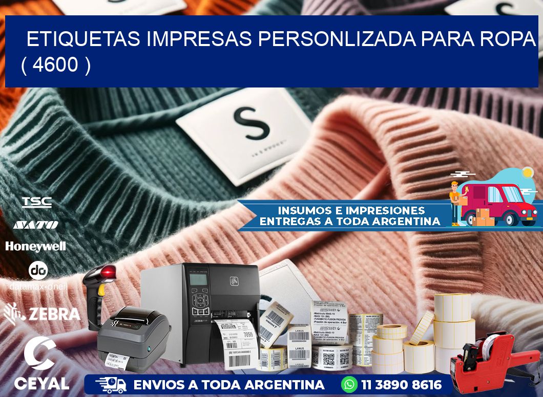 ETIQUETAS IMPRESAS PERSONLIZADA PARA ROPA ( 4600 )