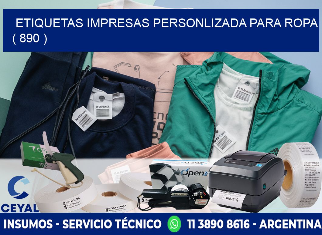 ETIQUETAS IMPRESAS PERSONLIZADA PARA ROPA ( 890 )