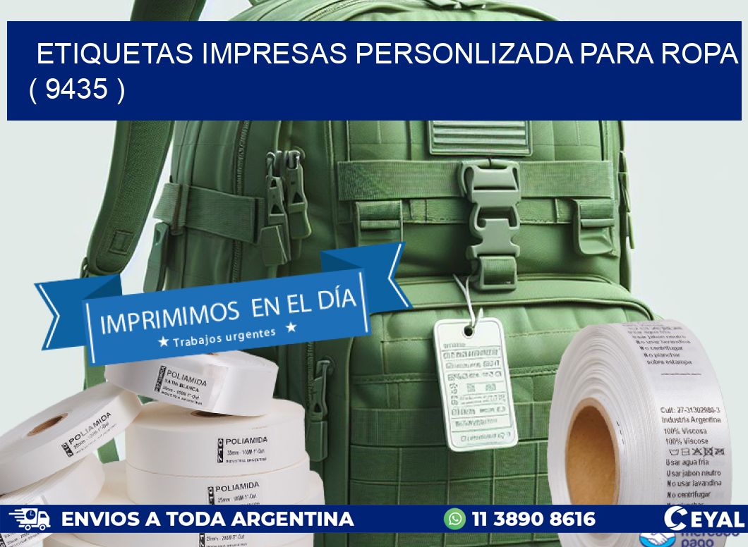 ETIQUETAS IMPRESAS PERSONLIZADA PARA ROPA ( 9435 )