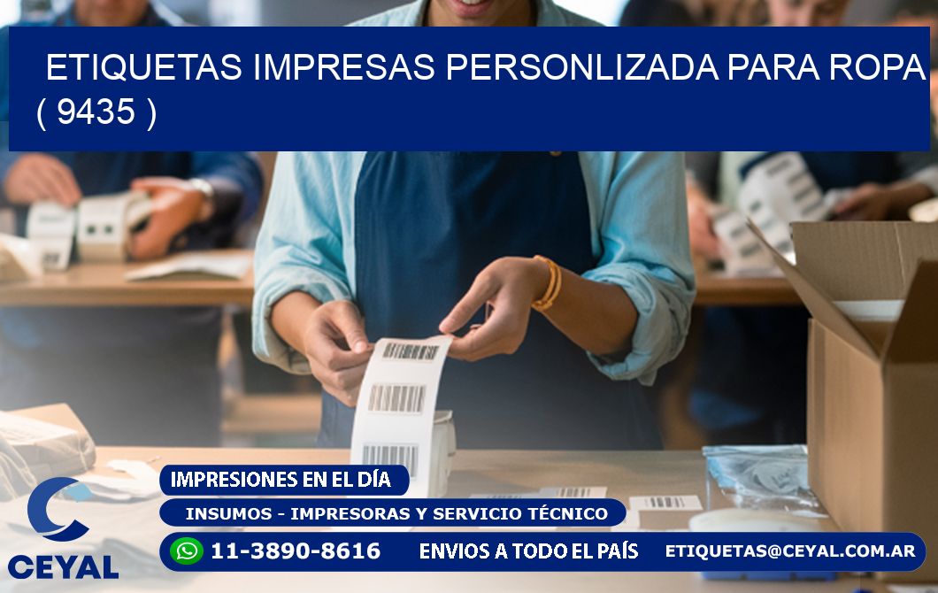 ETIQUETAS IMPRESAS PERSONLIZADA PARA ROPA ( 9435 )