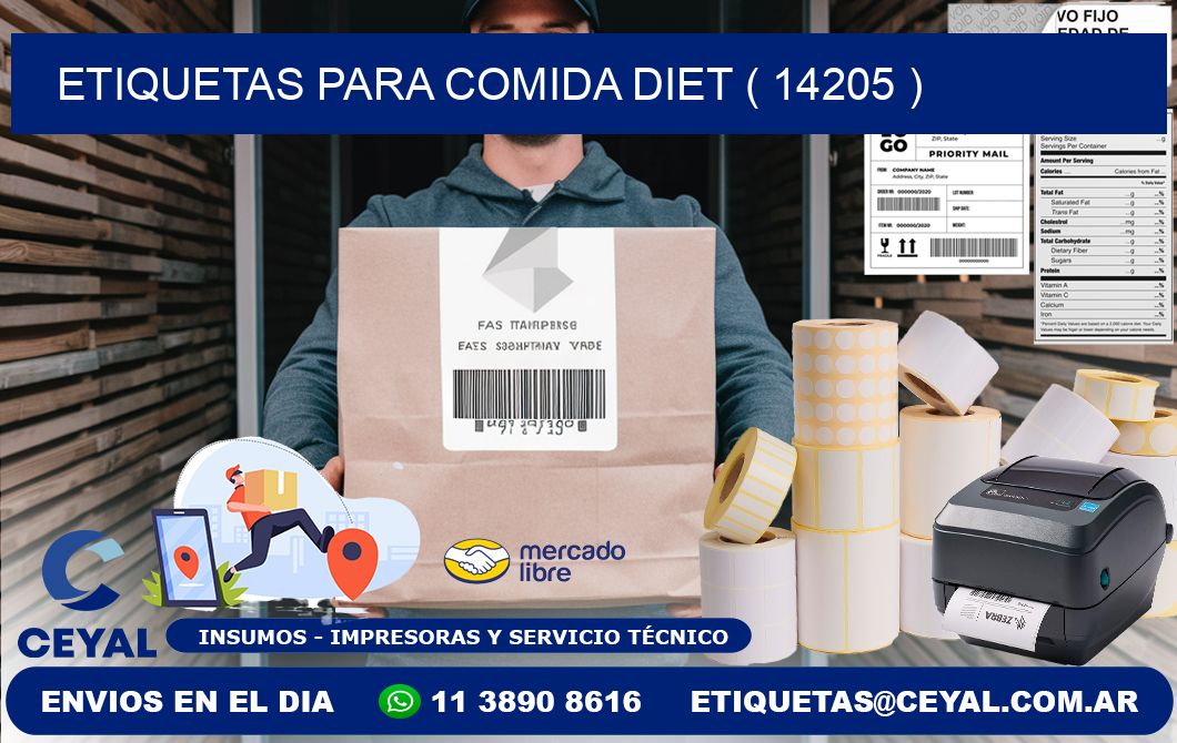 ETIQUETAS PARA COMIDA DIET ( 14205 )