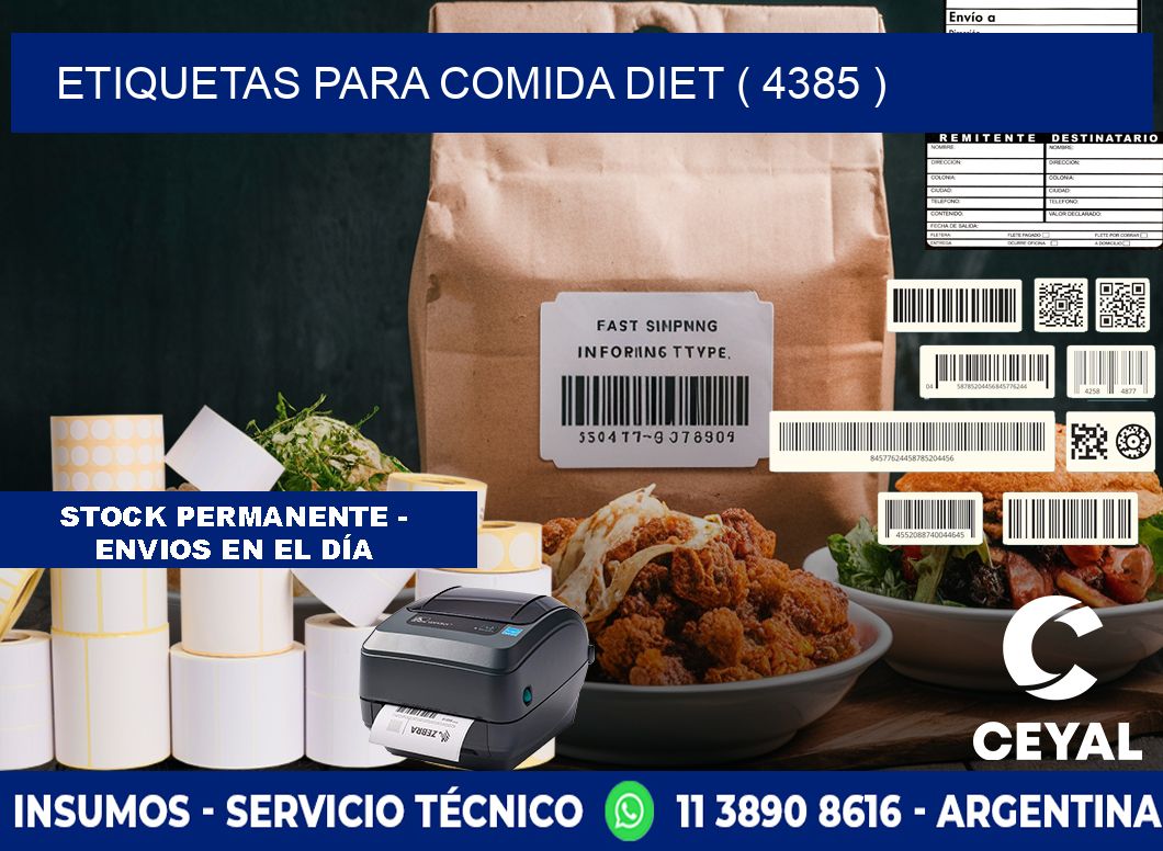 ETIQUETAS PARA COMIDA DIET ( 4385 )