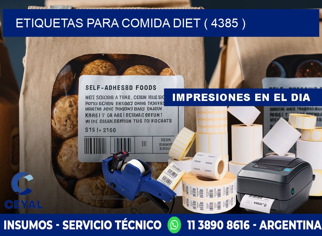 ETIQUETAS PARA COMIDA DIET ( 4385 )