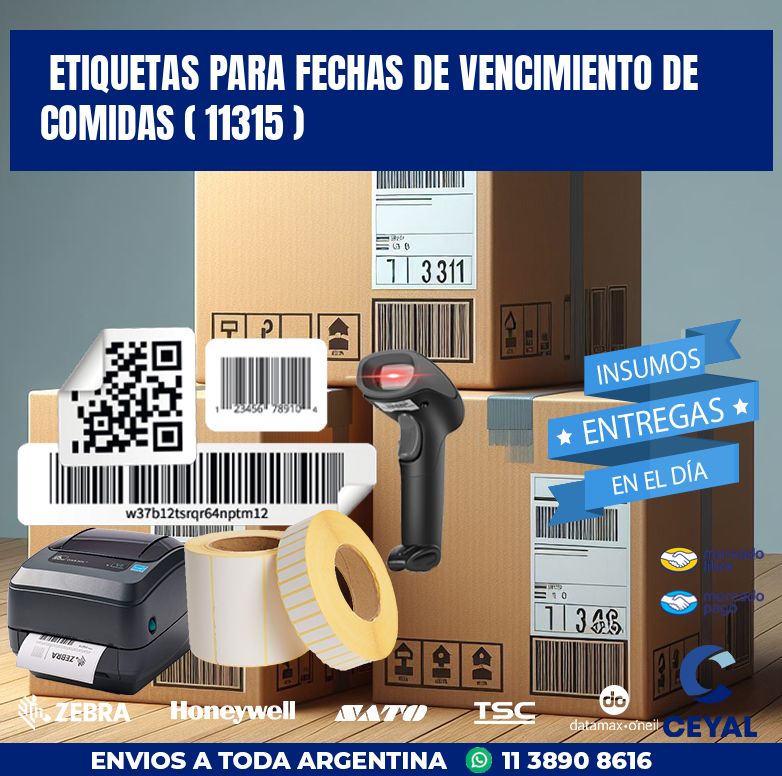 ETIQUETAS PARA FECHAS DE VENCIMIENTO DE COMIDAS ( 11315 )