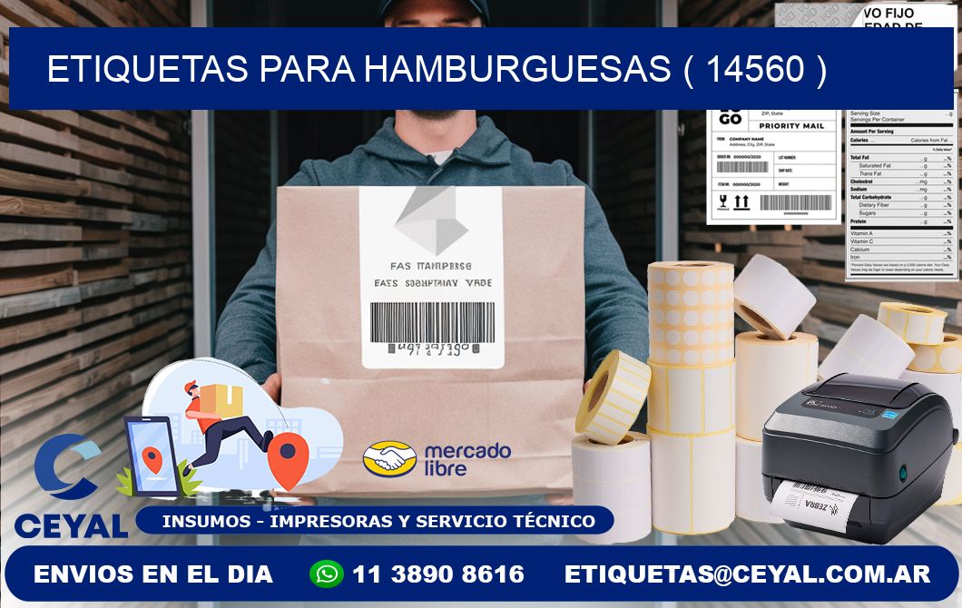 ETIQUETAS PARA HAMBURGUESAS ( 14560 )