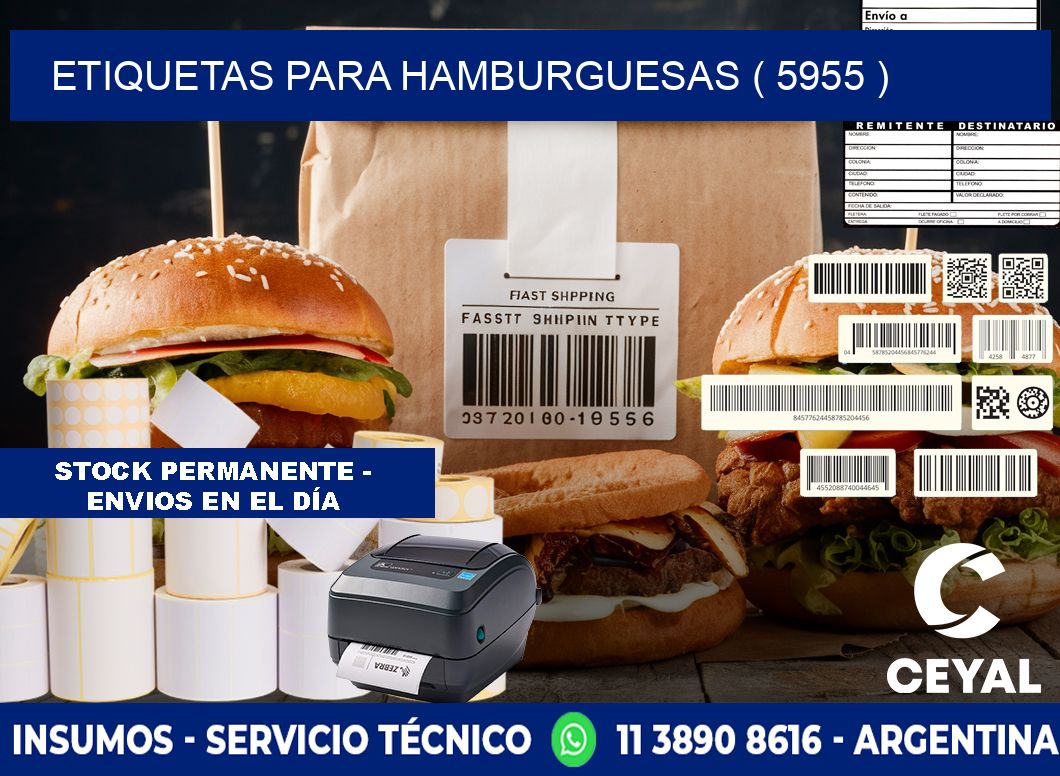 ETIQUETAS PARA HAMBURGUESAS ( 5955 )