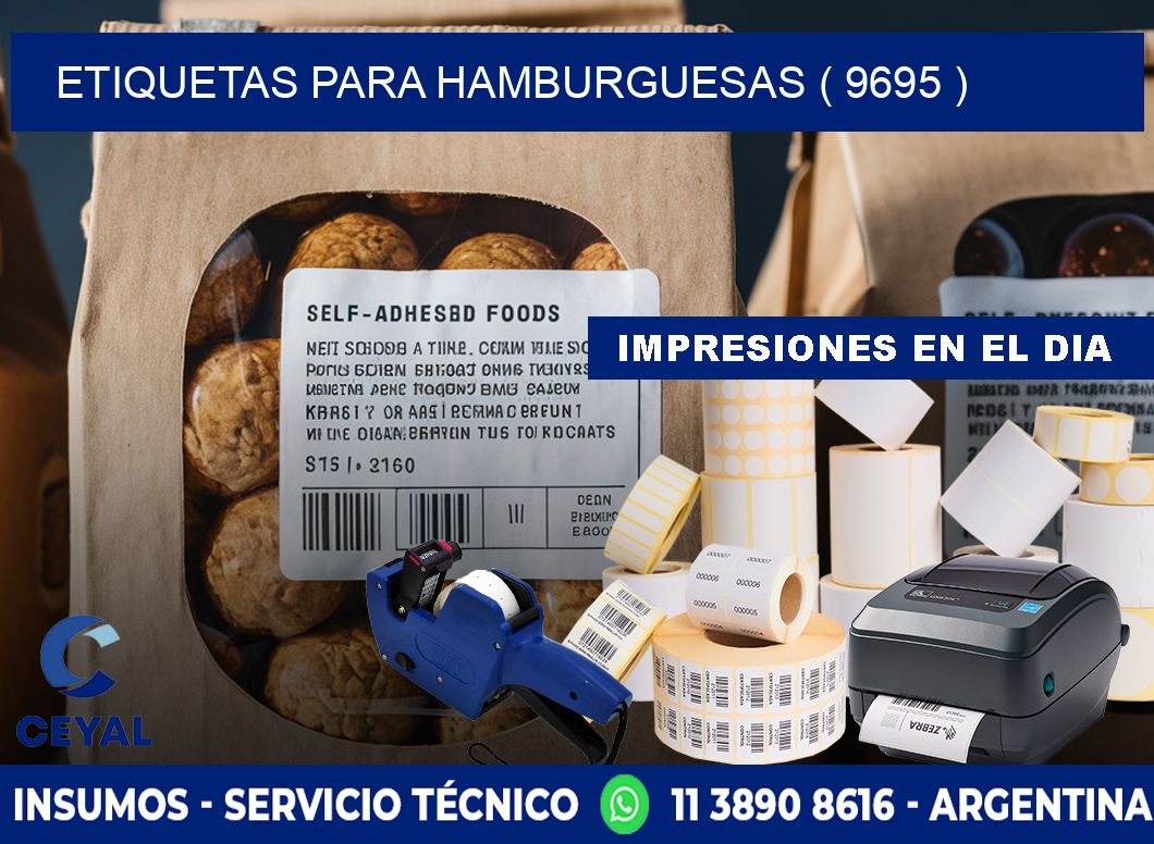 ETIQUETAS PARA HAMBURGUESAS ( 9695 )