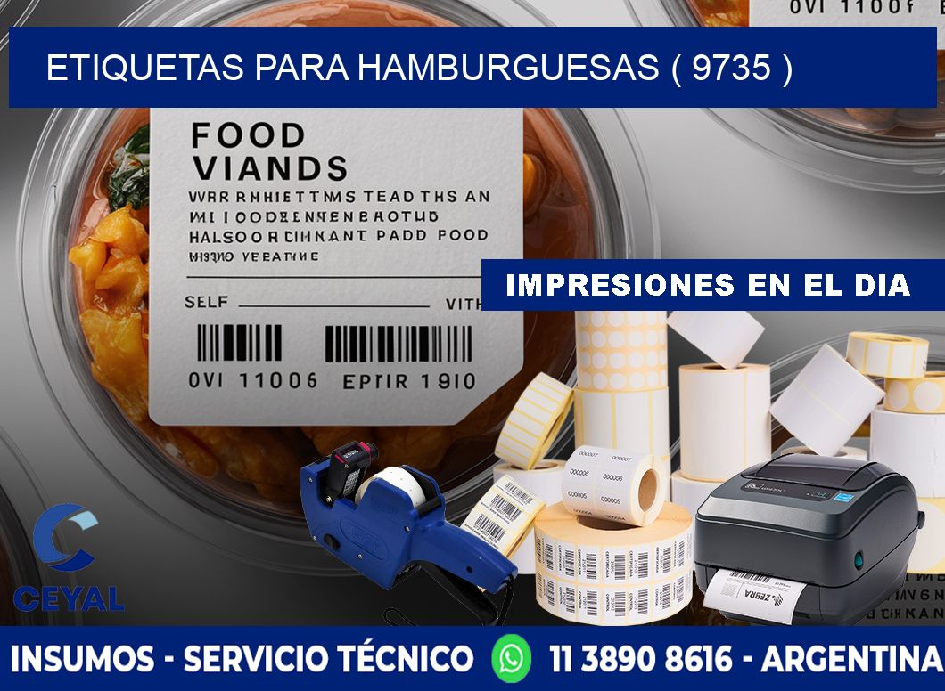 ETIQUETAS PARA HAMBURGUESAS ( 9735 )