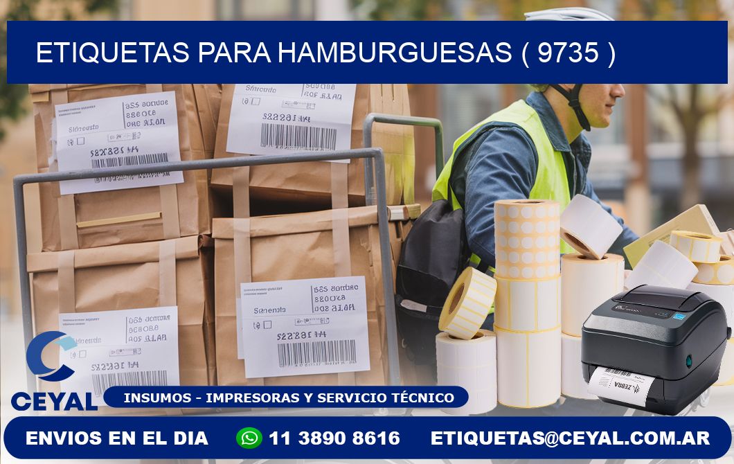 ETIQUETAS PARA HAMBURGUESAS ( 9735 )