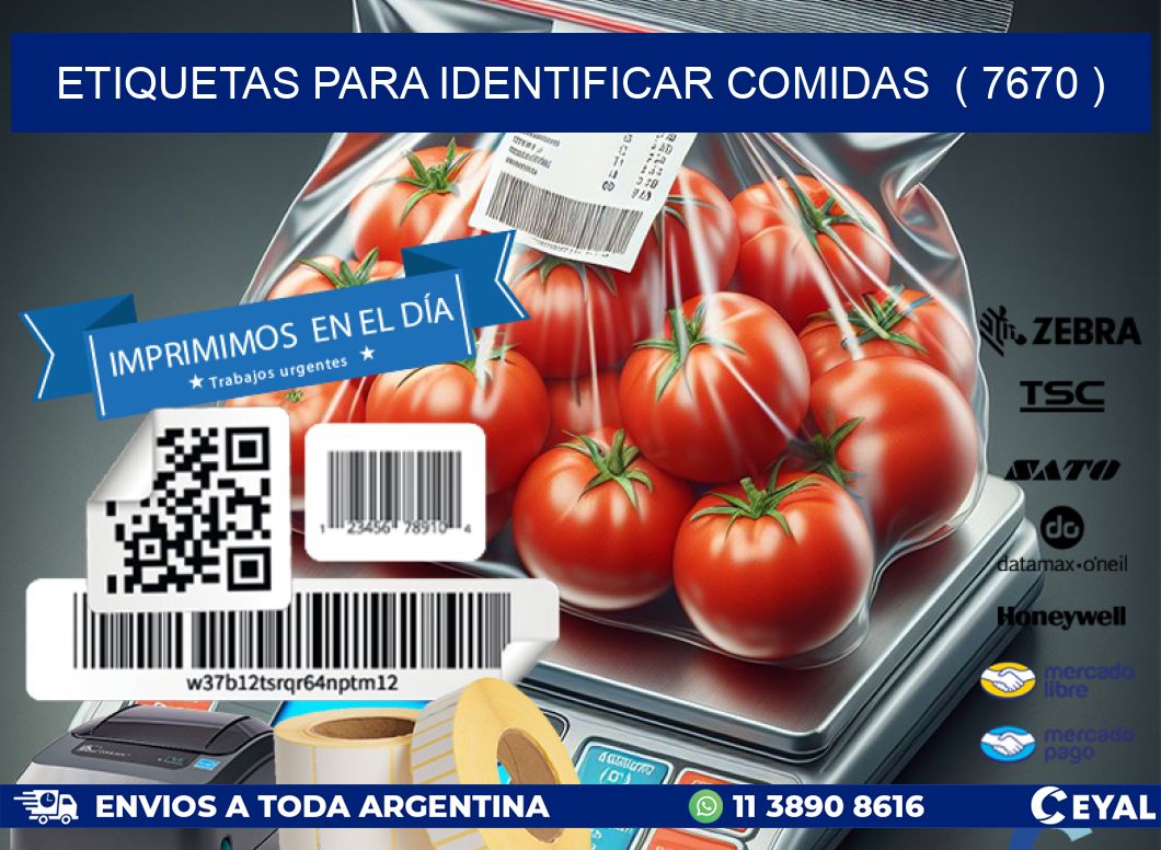 ETIQUETAS PARA IDENTIFICAR COMIDAS ( 7670 )