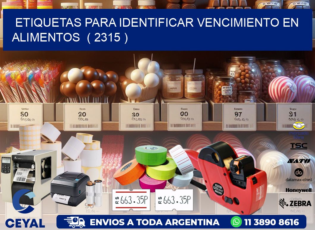 ETIQUETAS PARA IDENTIFICAR VENCIMIENTO EN ALIMENTOS  ( 2315 )