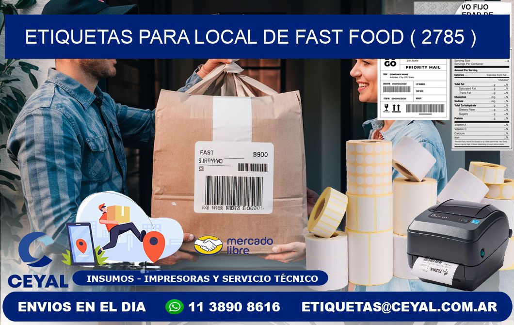 ETIQUETAS PARA LOCAL DE FAST FOOD ( 2785 )