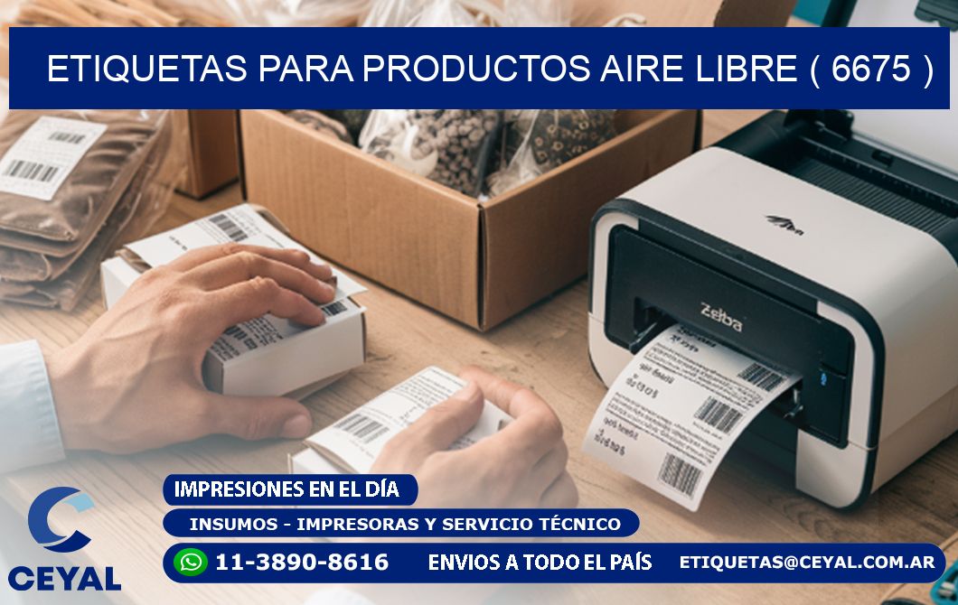 ETIQUETAS PARA PRODUCTOS AIRE LIBRE ( 6675 )