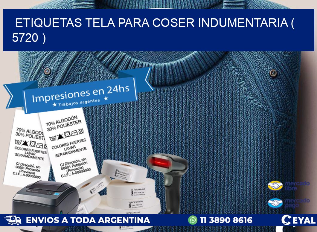 ETIQUETAS TELA PARA COSER INDUMENTARIA ( 5720 )
