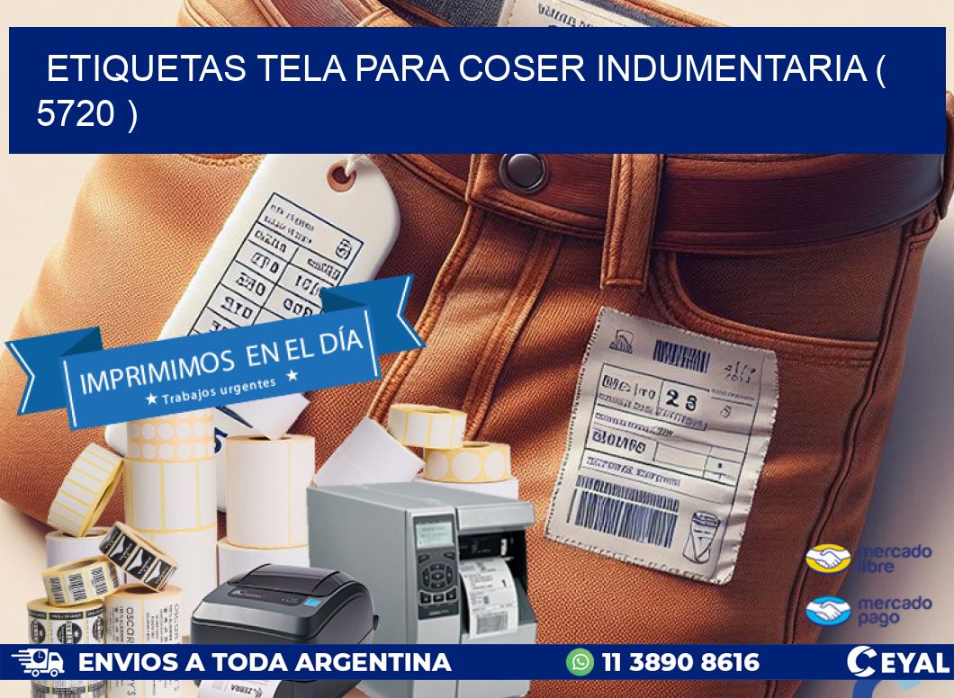 ETIQUETAS TELA PARA COSER INDUMENTARIA ( 5720 )