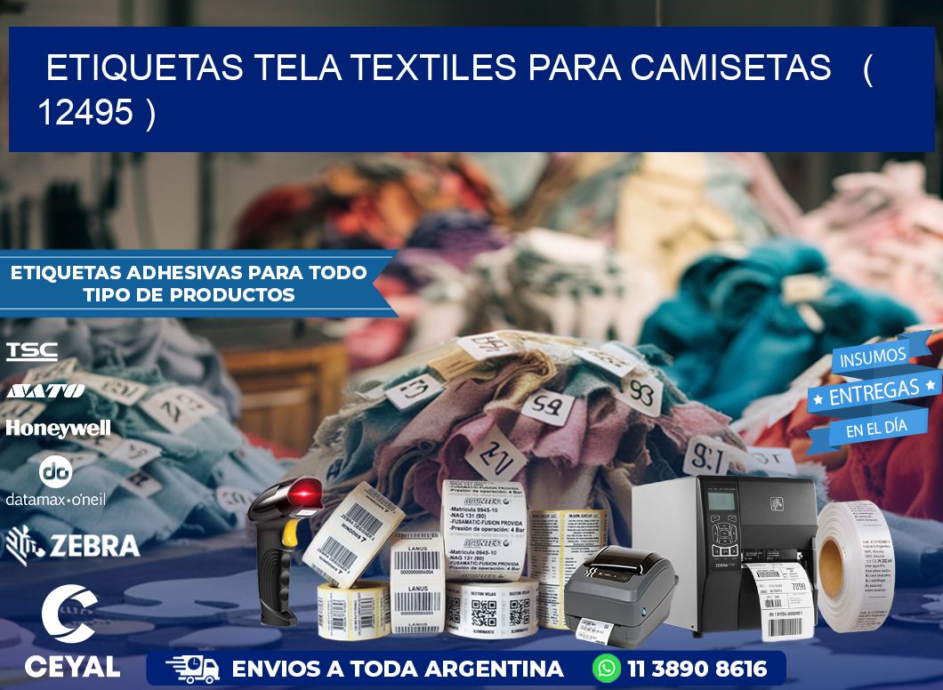 ETIQUETAS TELA TEXTILES PARA CAMISETAS   ( 12495 )