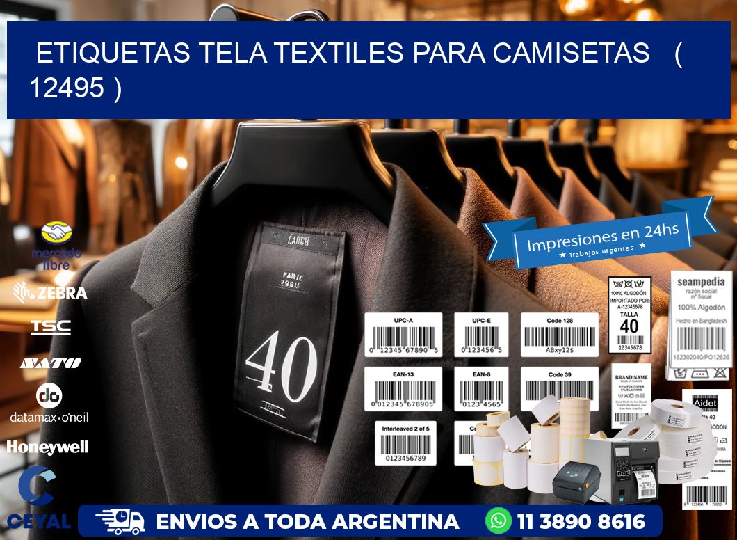 ETIQUETAS TELA TEXTILES PARA CAMISETAS   ( 12495 )
