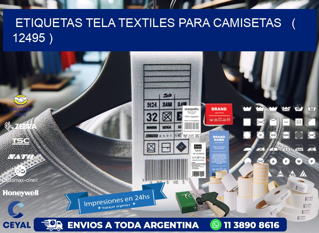 ETIQUETAS TELA TEXTILES PARA CAMISETAS   ( 12495 )