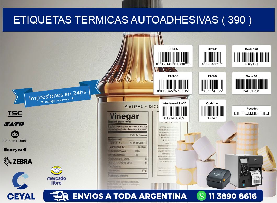 ETIQUETAS TERMICAS AUTOADHESIVAS ( 390 )