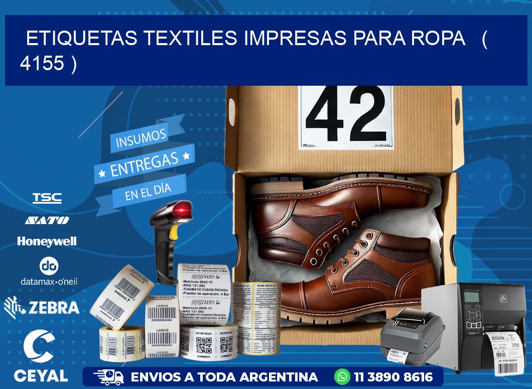 ETIQUETAS TEXTILES IMPRESAS PARA ROPA   ( 4155 )