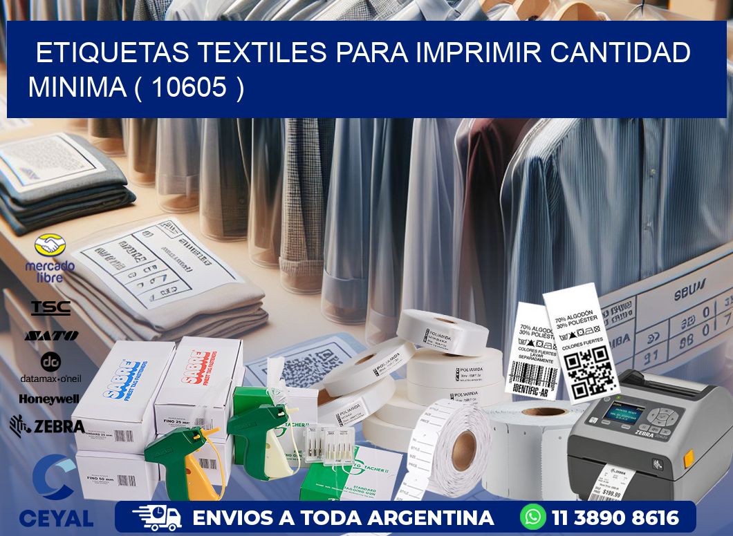 ETIQUETAS TEXTILES PARA IMPRIMIR CANTIDAD MINIMA ( 10605 )