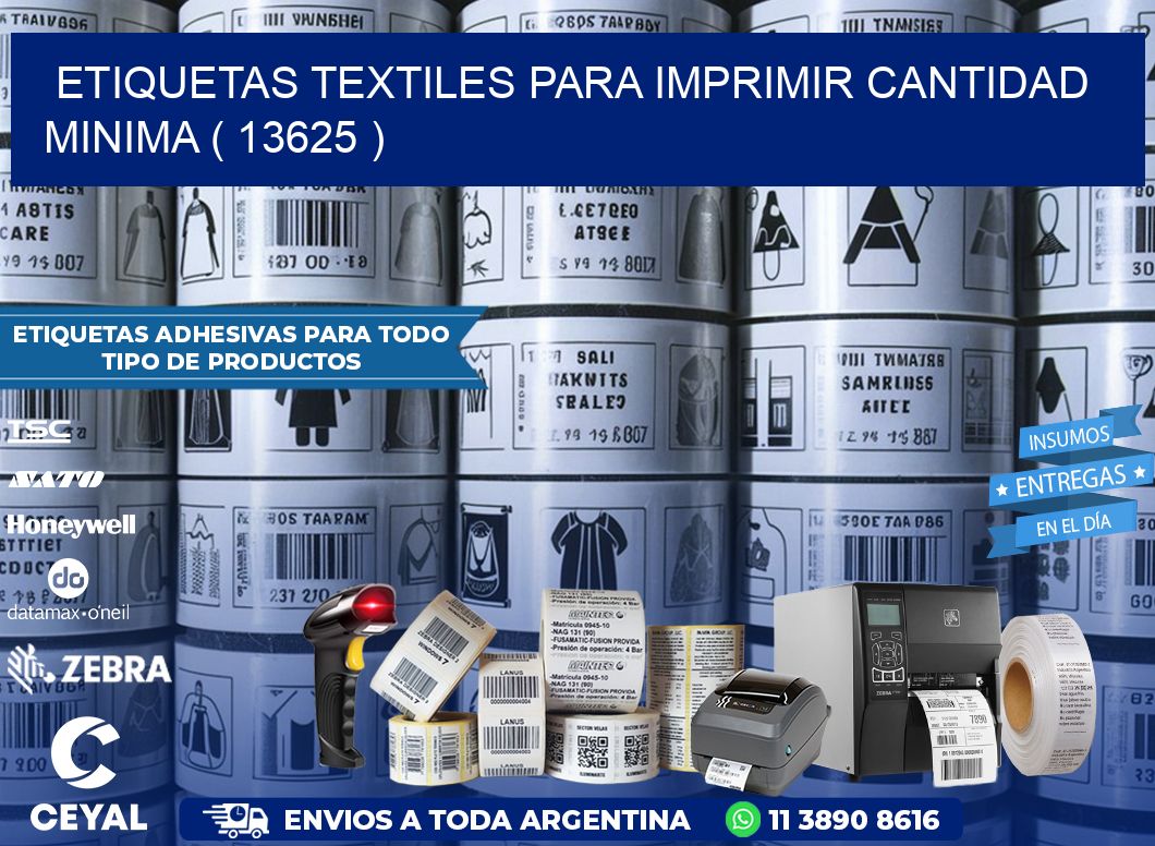 ETIQUETAS TEXTILES PARA IMPRIMIR CANTIDAD MINIMA ( 13625 )
