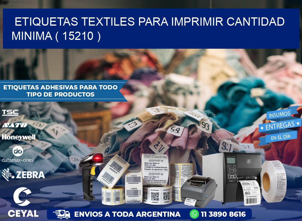 ETIQUETAS TEXTILES PARA IMPRIMIR CANTIDAD MINIMA ( 15210 )