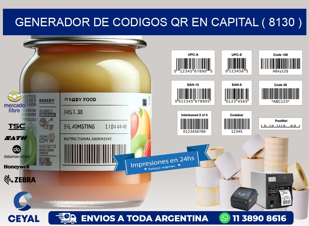 GENERADOR DE CODIGOS QR EN CAPITAL ( 8130 )