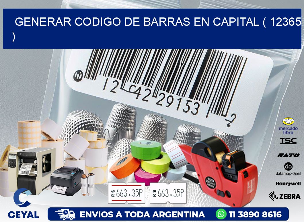 GENERAR CODIGO DE BARRAS EN CAPITAL ( 12365 )