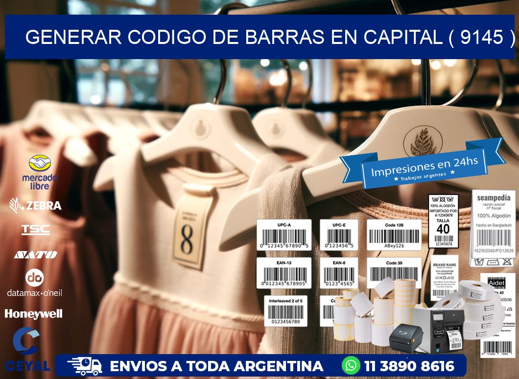 GENERAR CODIGO DE BARRAS EN CAPITAL ( 9145 )