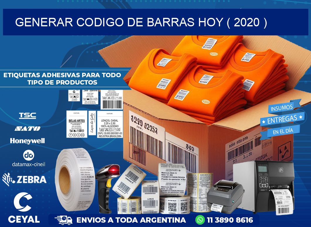 GENERAR CODIGO DE BARRAS HOY ( 2020 )