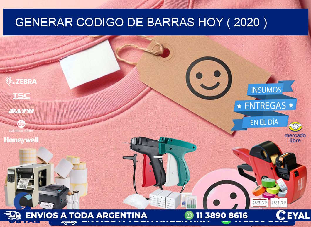 GENERAR CODIGO DE BARRAS HOY ( 2020 )