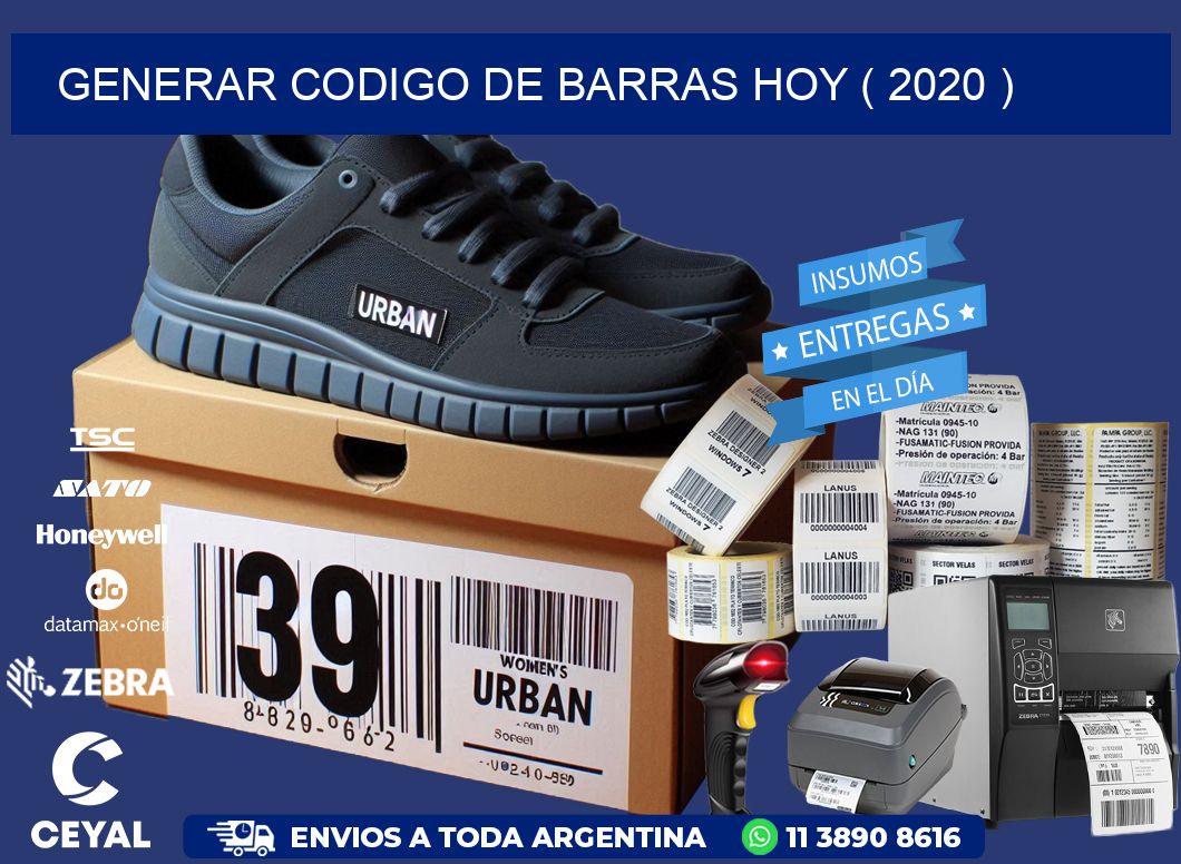 GENERAR CODIGO DE BARRAS HOY ( 2020 )