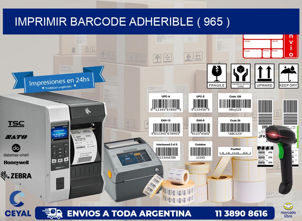 IMPRIMIR BARCODE ADHERIBLE ( 965 )