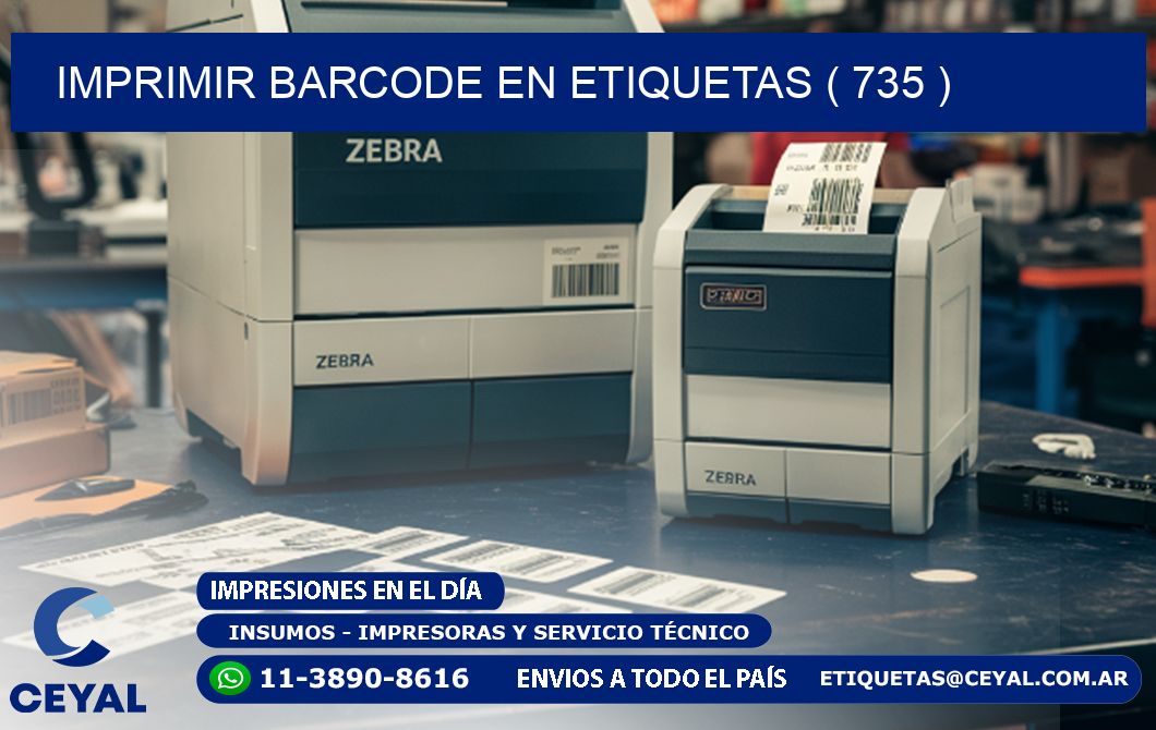 IMPRIMIR BARCODE EN ETIQUETAS ( 735 )