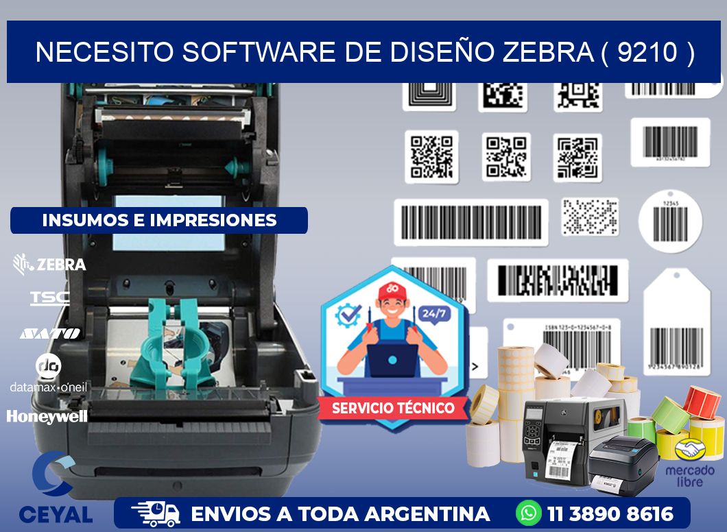 NECESITO SOFTWARE DE DISEÑO ZEBRA ( 9210 )