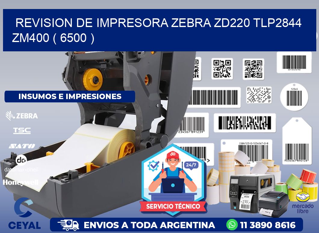 REVISION DE IMPRESORA ZEBRA ZD220 TLP2844 ZM400 ( 6500 )
