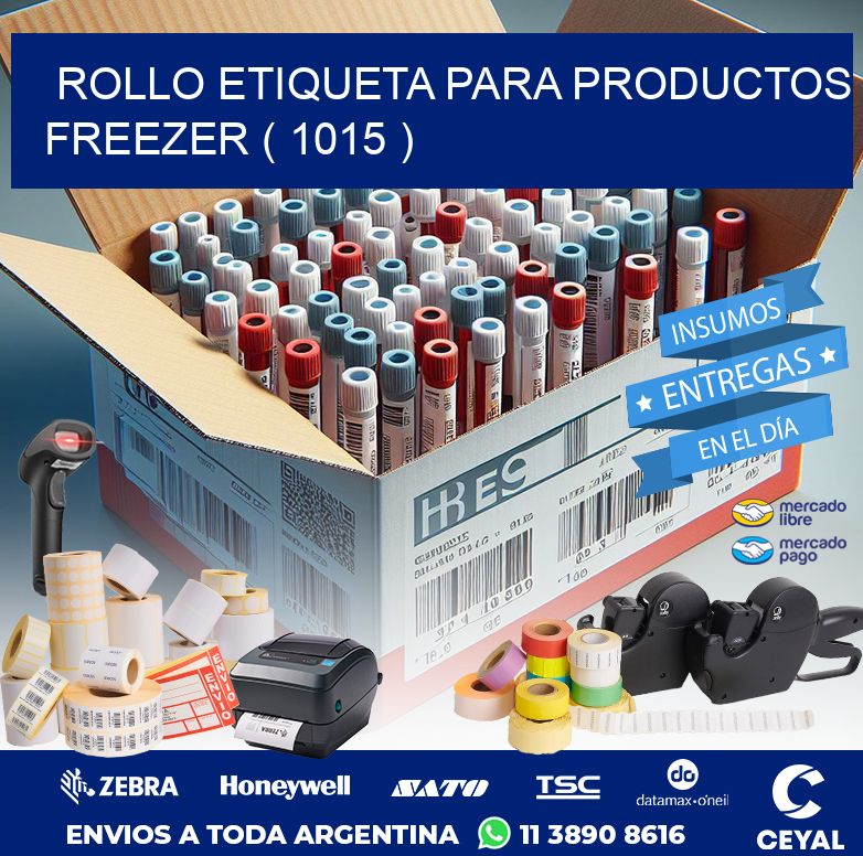 ROLLO ETIQUETA PARA PRODUCTOS FREEZER ( 1015 )