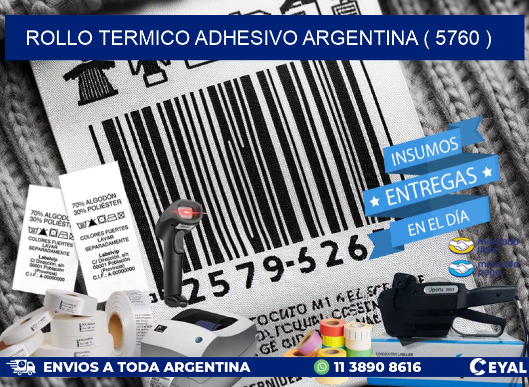ROLLO TERMICO ADHESIVO ARGENTINA ( 5760 )