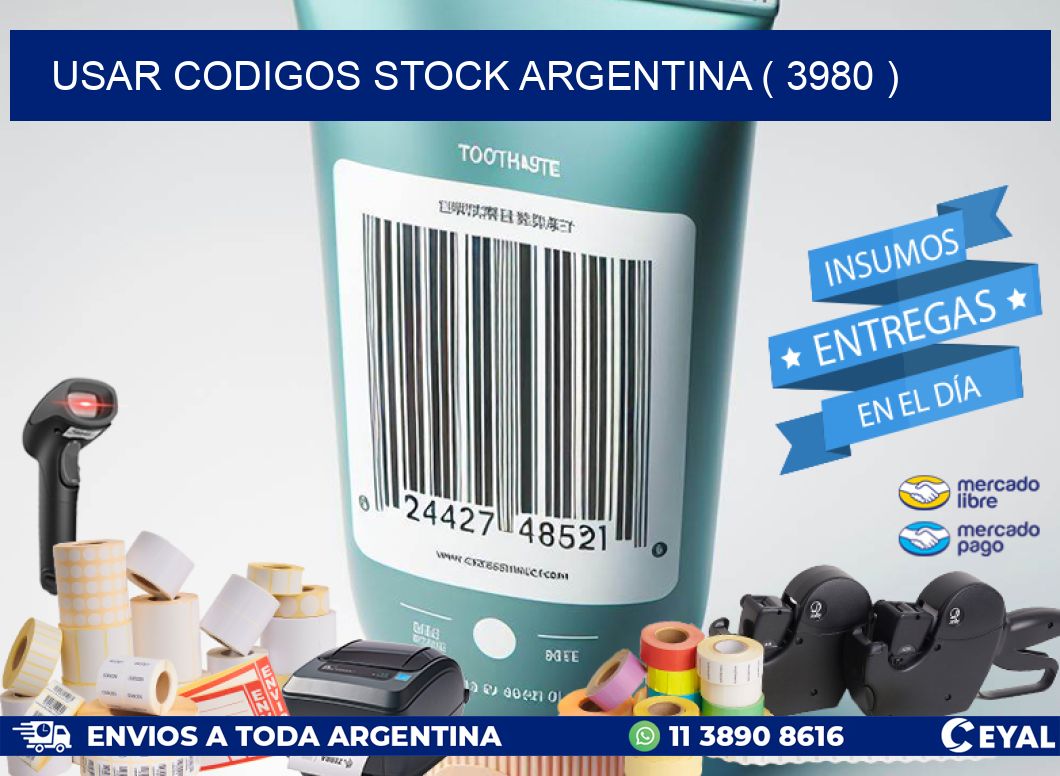 USAR CODIGOS STOCK ARGENTINA ( 3980 )