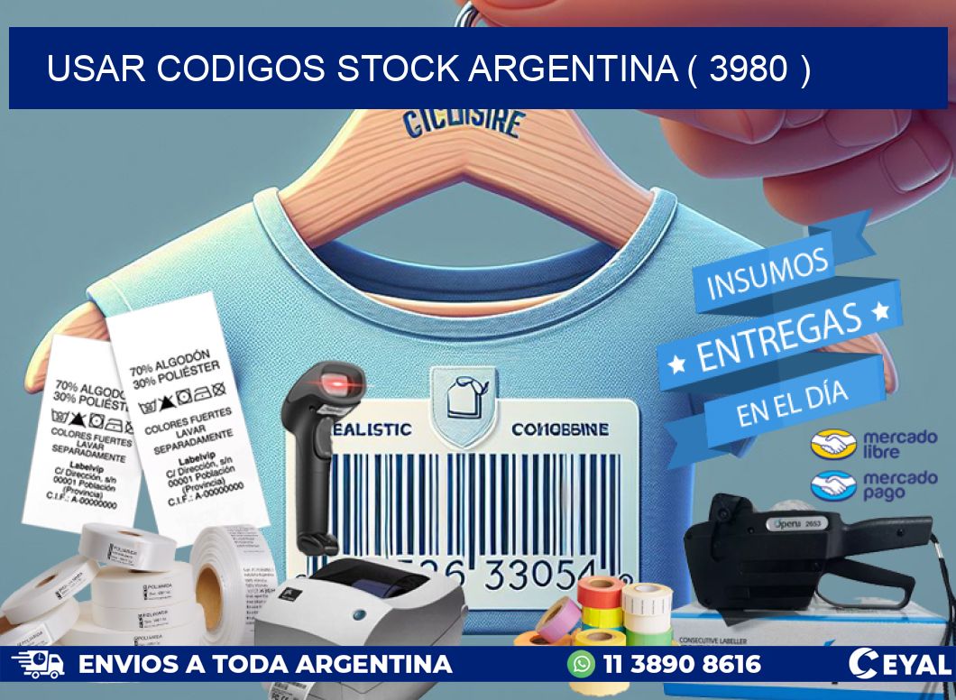 USAR CODIGOS STOCK ARGENTINA ( 3980 )
