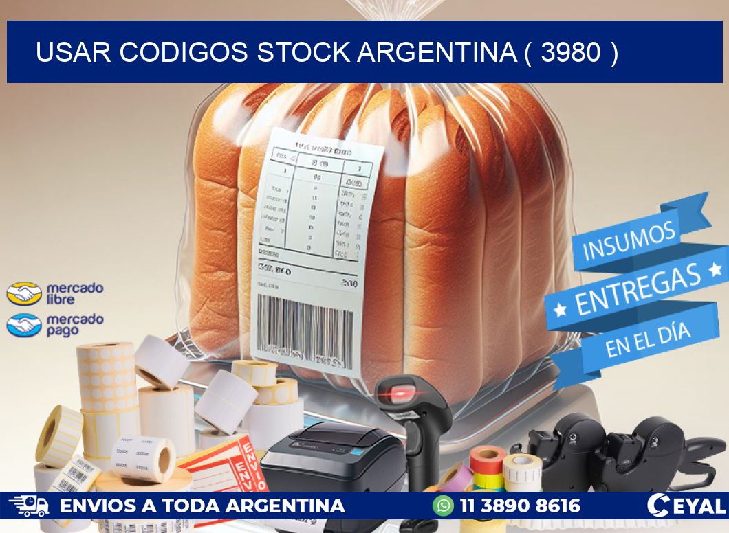 USAR CODIGOS STOCK ARGENTINA ( 3980 )