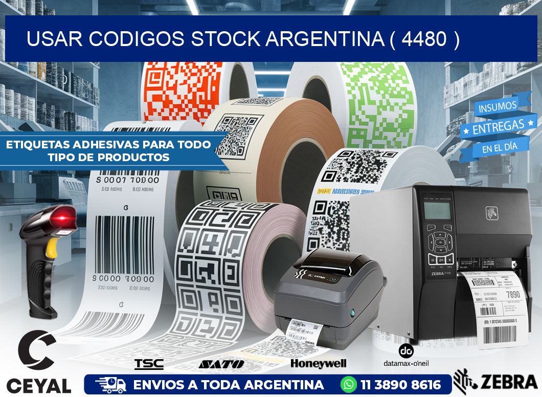 USAR CODIGOS STOCK ARGENTINA ( 4480 )