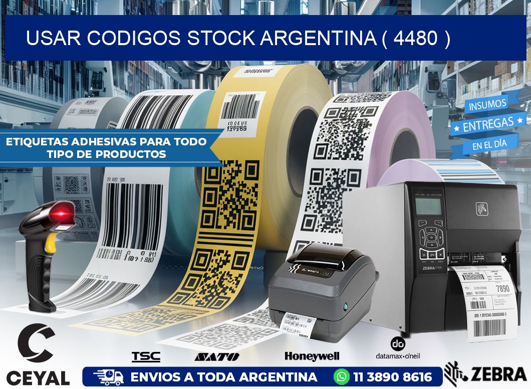 USAR CODIGOS STOCK ARGENTINA ( 4480 )
