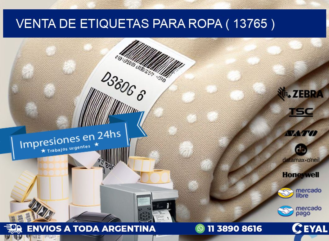 VENTA DE ETIQUETAS PARA ROPA ( 13765 )